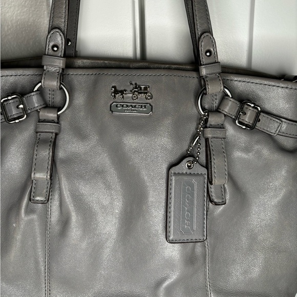 Coach Madison Gray Leather Bag - Picture 2 of 5